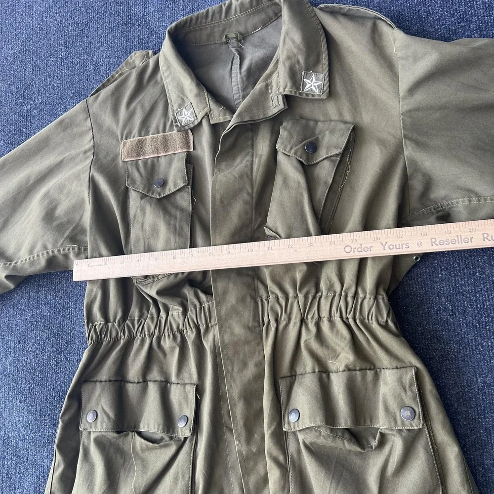 Vintage Military Field Jacket Mens Medium Large‎ OD Green Paratrooper Smock